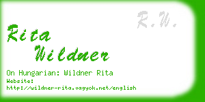 rita wildner business card